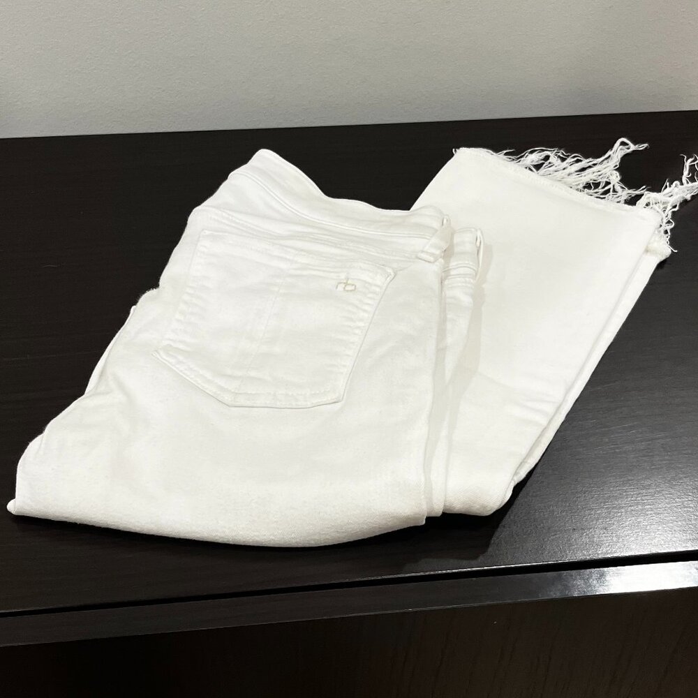 Rag & Bone Cropped White Jeans